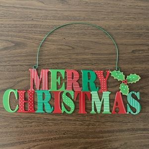 Metal Christmas sign
